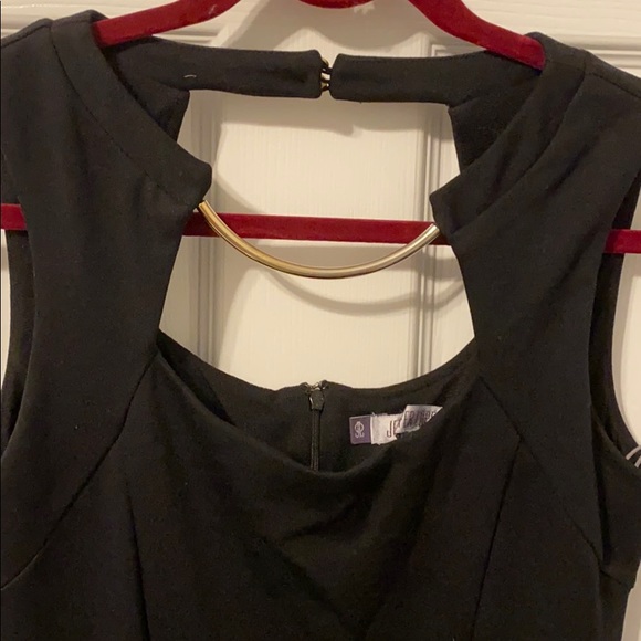 Black Dress with Gold Neck - Picture 2 of 3